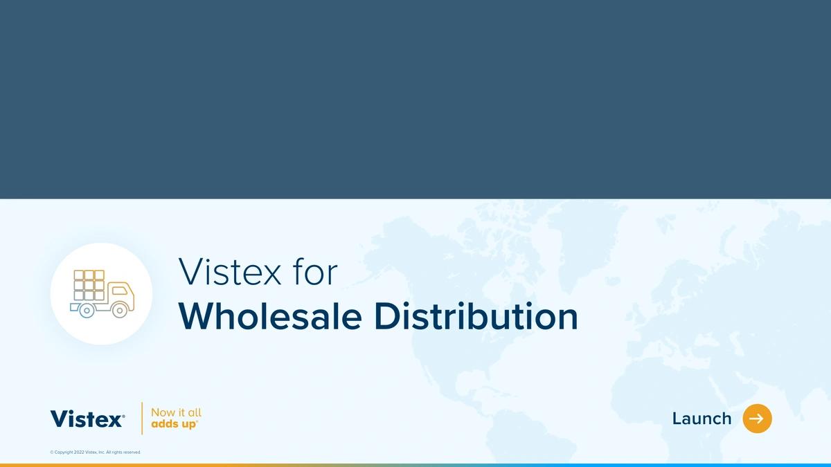 Vistex for Wholesale Distribution